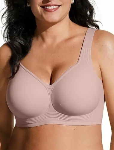 OEAK Women's Wire-Free Jelly Bra, Plus Size, Supportive, Seamless - 10