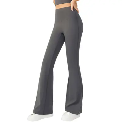 Women's High-Waist Seamless Flared Yoga Pants, Butt-Lifting - 5
