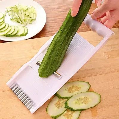Dört fonksiyonlu sebze doğrayıcı, paslanmaz çelik - 4