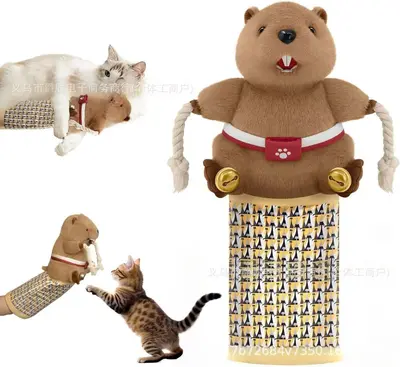 Interactive Cat Wrestling Gloves, Plush Figure Cat Toy - 7