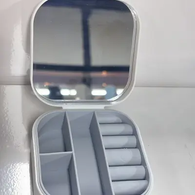 Mirrored jewelry storage box, travel portable gift box, earrings, ring packaging, multifunctional jewelry box - 8