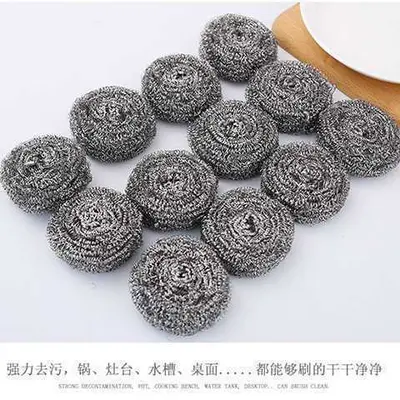 Stainless Steel Wire Scrubber Ball, Rust-Free, Non-Shedding