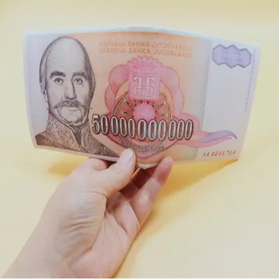 Men's Short Zipper PU Leather Wallet, Banknote Pattern, Folding - 4