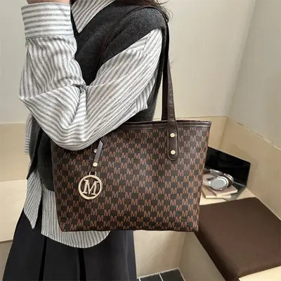 Printed Women's Tote Bag, Single-Shoulder Everyday Work Bag