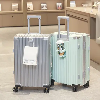Combination Lock Carry-On Trolley Suitcase for Travel - 3