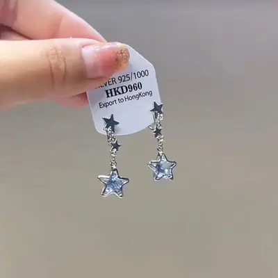 Crystal butterfly earrings, luxury design - 10