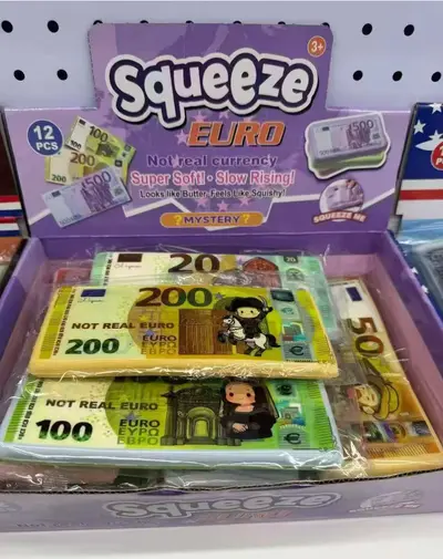 Gerçekçi Sahte Para Banknotu Oyuncak Seti, Dolar, Euro, Sterlin - 7
