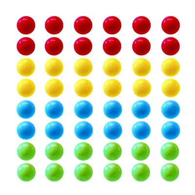 Hippo Desktop Bead Ball Refill Pack, Yellow and Red Beads, 21 Pcs