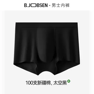 Men's Boxer Briefs, Xinjiang Cotton with Silk Blend, Antibacterial, Thin, Plus Size - 11