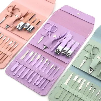 Nagelscheren-Set 16-teilig Heim-Nagelscheren Nagelscheren-Set komplettes Maniküre- und Pediküre-Werkzeugset