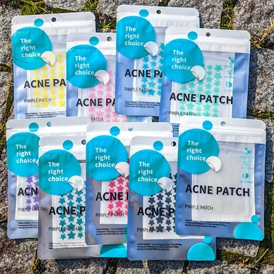 Sternförmige Akne-Patches 36er bunt make-up-freundlich