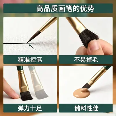 Grenzüberschreitender Bestseller tragbares Aquarellpinsel-Set 8-teilig hochwertige Nylon-Haare Outdoor-Skizzen Mal-Werkzeug