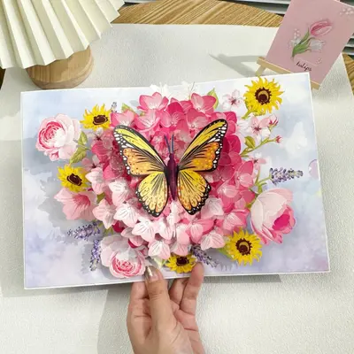 Handmade 3D Sunflower Mother's Day Card for Teachers - 13