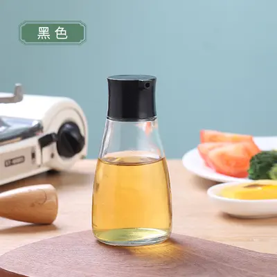 Japon tarzı yemek masası soya sosu ve sirke şişesi ev cam susam yağı şişesi küçük kapasiteli yağ kontrol potu aperatif bar masa üstü baharat şişesi - 9