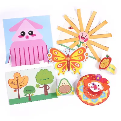Children's Paper Cutting Book DIY Craft Set for Beginners
