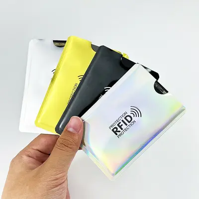 Sınır ötesi lazer rfid kart tutucu anti-tarama anti-manyetikliği giderme anti-hırsızlık fırçası NFC banka kimlik kartı alüminyum folyo koruyucu kart tutucu