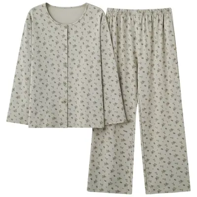 Women's Modal Pajama Set, Thin Long-Sleeve Cardigan for Spring and Autumn