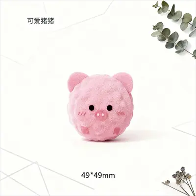 Chew-Resistant Cartoon Plush Squeaky Dog Toy with Spiky Ball - 8