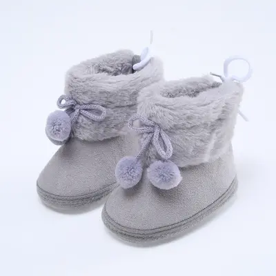 Babyschuhe 0-1 Jahre rutschfeste weiche Sohle Baumwolle Lauflernschuhe für Herbst und Wint - 8