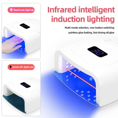 Nail lamp 60W wireless, 42 LED beads, gel drying