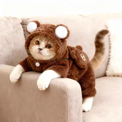 Fleece-Lined Winter Pet Clothes for Dogs and Cats, Warm - 7
