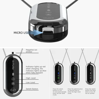 New Mini Hanging Neck Air Purifier Portable Personal Air Purifier Pendant Air Purifier Small