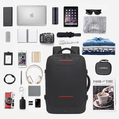 Rucksack Herren Vakuum-Kompression großes Fassungsvermögen Reiserucksack Geschäftsreise erweiterbar Laptop-Rucksack belüfteter Rucksack - 3