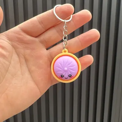 Simulation Steamed Bun Keychain, Cute Bag Charm - 8