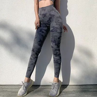 Damen-Yogahose, elastisch eng, Po-Lift-Effekt, schnelltrocknend, hoher Bund, Fitnesshose - 7