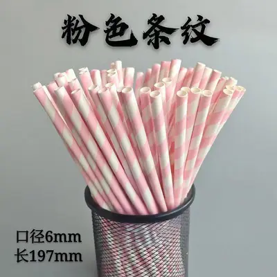 Colorful Biodegradable Food-Grade Kraft Paper Straws - 10