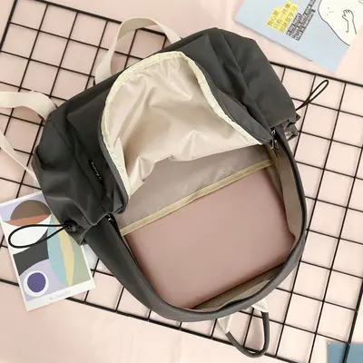 Women's Solid Color Backpack Large Capacity School and Casual Use - 5