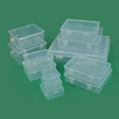 Oturma odası son derece şeffaf PP boş kutu flip-top plastik kutu kırtasiye kartı parçaları saklama kutusu takı kozmetik ambalaj kutusu - 4