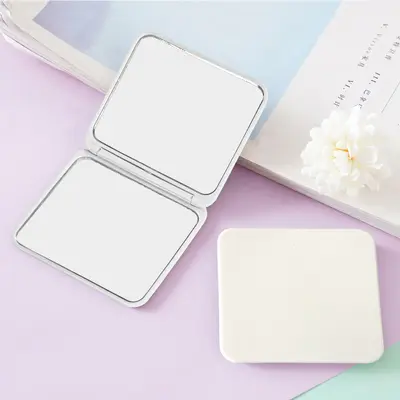 Foldable Portable Makeup Mirror, Double-Sided Mini Square - 11