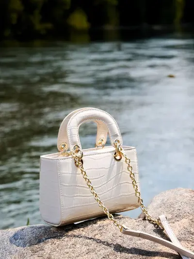 Damen-Diana-Tasche aus echtem Leder, Umhängetasche - 3