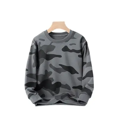 Jungen-Sweatshirt mit Tarnmuster, langärmlig, koreanischer Stil, Herbst