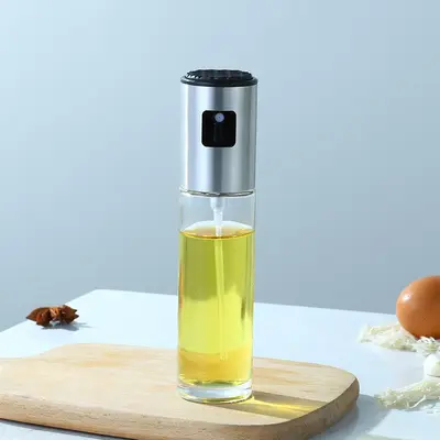 Grenzüberschreitender Großhandel Drucksprüh-Ölkanne 100ml Haushalt Speiseöl Sprühflasche Ölmengen-Kontrolle versiegelte Glasflasche - 10