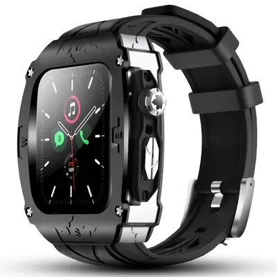 Metal Armor Sports Case for Apple Watch Ultra 10, with Silicone Strap - 8