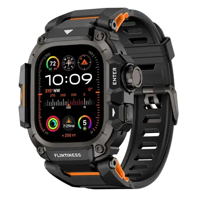 Apple Watch iWatch 49 Ultra 3 Uyumlu Siyah Altın Koruyucu Kılıf