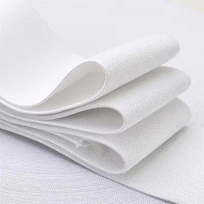 Siyah ve beyaz geniş lastik şerit, 1,5-6 cm, yüksek elastikiyetli - 6