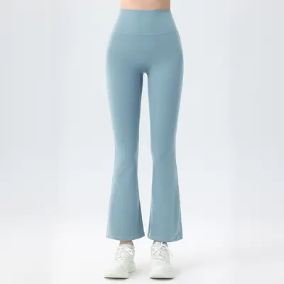 Women's Summer Flared Yoga Pants, No Visible Panty Lines, High Waist - 10