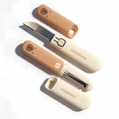 Zweiköpfiges Obstschälmesser, tragbar - 6
