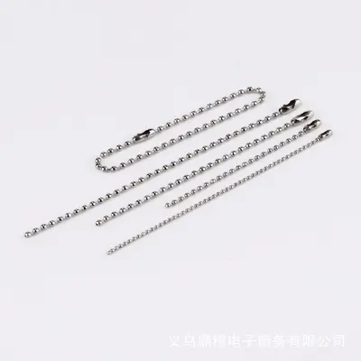 2.4 mm Etiket Zinciri DIY Takı Malzemesi Demir Boncuk Zincir