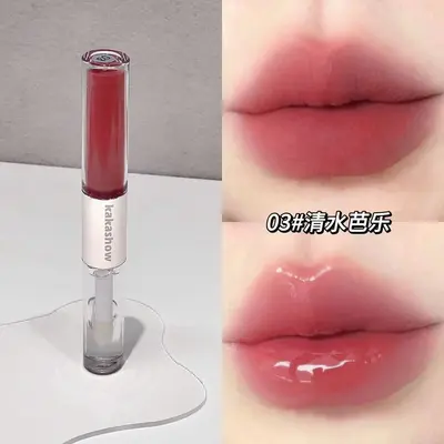 Kakashow Dual-End Lip Glaze, Mirror Gloss and Matte Finish - 8