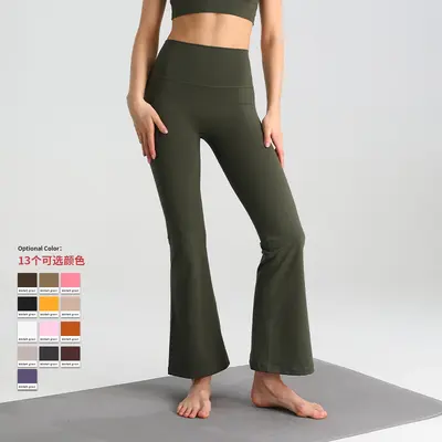 Yoga flare pantolon kadın, yüksek bel, inceltici, yumuşak