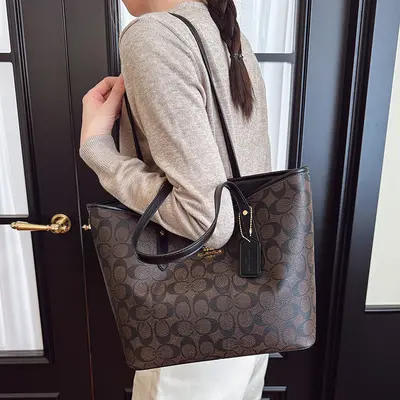 Large Capacity Women's Tote Bag, Single Shoulder Shopping Bag - 4