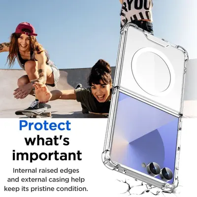 Samsung Z Flip 8 ve Z Fold 7 katlı telefon kılıfı, manyetik ve şeffaf