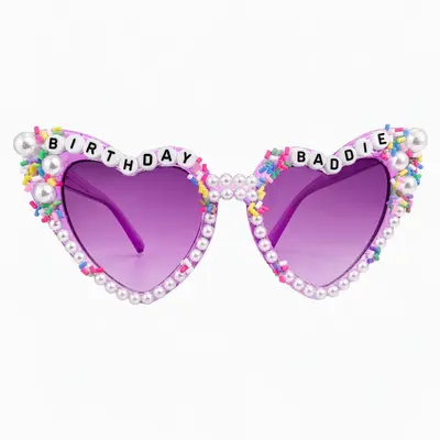 Birthday Sunglasses with Pearl Heart Frames - 9