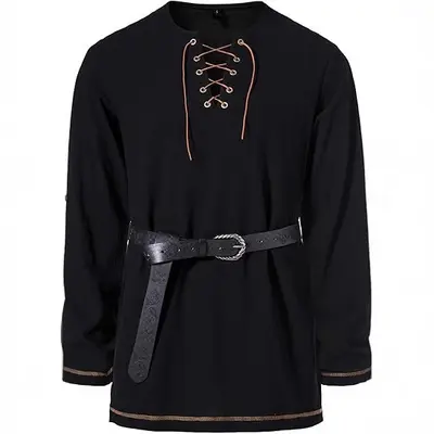 Men's Henley Long Sleeve Shirt, Hippie Style, Beach