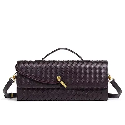 [Grenzüberschreitend spezial] Nische Webstoff Schulter-Akkordeon-Tasche, modische horizontale Handtasche, vielseitige Damen-Umhängetasche - 8