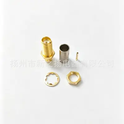 SMA-KY-3 Connector, External Thread, 50 Ohm, for RG58, Gold-Plated Copper - 4